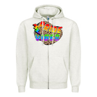 Oatmeal Heather pride vibes Zipper Hoodie - FaDigitalArtStudio