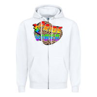 White pride vibes Zipper Hoodie - FaDigitalArtStudio