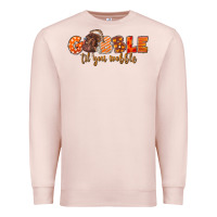 Pale Pink Fall Gobble Gobble Til You Wobble Premium Sweatshirt - LillyAllenDesigns