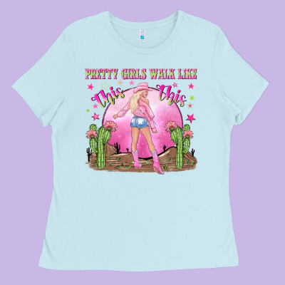 Pretty Girls Walk Like This This Ladies Tee Designed By Nancycooperartshop
