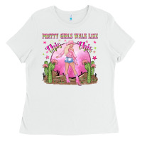 White pretty girls walk like this this Ladies Tee - NancyCooperArtShop