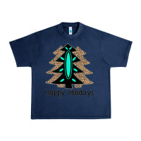 Navy Happy Holidays Tree Urban Heavy Tee - Bettercallsaul