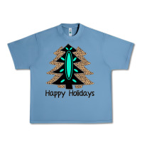 Pebble Blue Happy Holidays Tree Urban Heavy Tee - Bettercallsaul