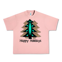 Salmon Happy Holidays Tree Urban Heavy Tee - Bettercallsaul