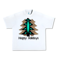 White Happy Holidays Tree Urban Heavy Tee - Bettercallsaul