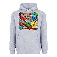 Heather Grey autism god mom Heavyweight Hoodie - LillyAllenDesigns