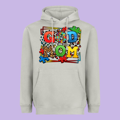Autism God Mom Heavyweight Hoodie Designed By Lillyallendesigns