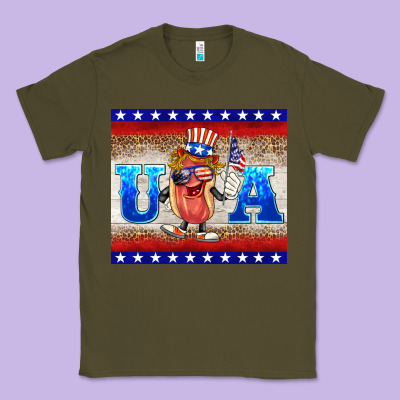 Usa Hot Dog Classic Tee Designed By Barkaloodesign
