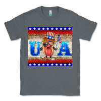 Charcoal Heather usa hot dog Classic Tee - BarkalooDesign