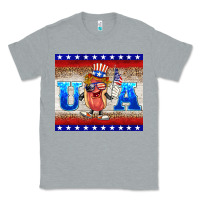 Heather Grey usa hot dog Classic Tee - BarkalooDesign