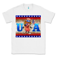 White usa hot dog Classic Tee - BarkalooDesign