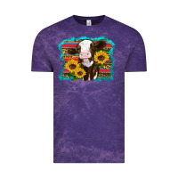 Cloud Purple western cow sunflowers serape leopard Vintage Tee - RanaPortraitStore