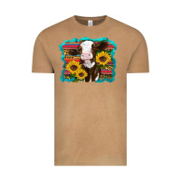 Vintage Camel western cow sunflowers serape leopard Vintage Tee - RanaPortraitStore