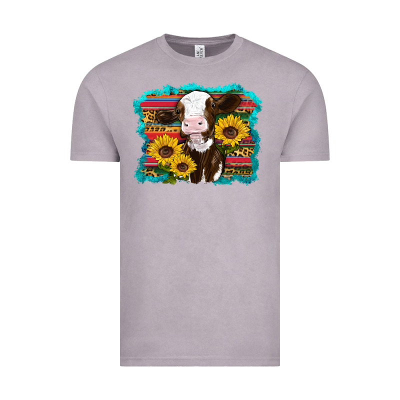 Western Cow Sunflowers Serape Leopard Vintage Tee by RanaPortraitStore | Teevron
