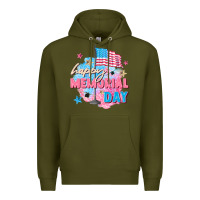 Army Green Happy Memorial Day Premium Hoodie - FaDigitalArtStudio