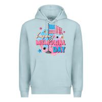 Blue Mist Happy Memorial Day Premium Hoodie - FaDigitalArtStudio