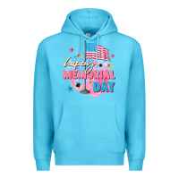 Ocean Blue Happy Memorial Day Premium Hoodie - FaDigitalArtStudio