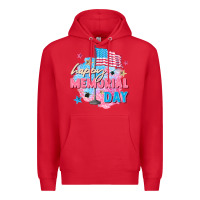 Red Happy Memorial Day Premium Hoodie - FaDigitalArtStudio