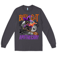 Smoke Black cat apothecary Long Sleeve Tee - NancyCooperArtShop