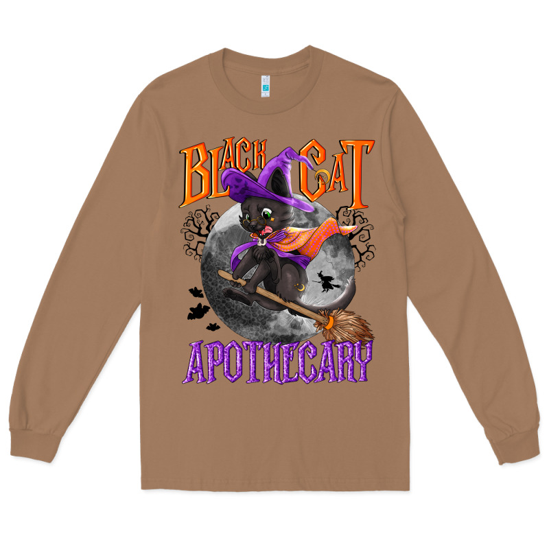 Black Cat Apothecary Long Sleeve Tee by NancyCooperArtShop | Teevron