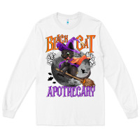 White Black cat apothecary Long Sleeve Tee - NancyCooperArtShop