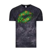 Cloud Black Green and Leopard Patterned Irish Day Lips Vintage Tee - Bettercallsaul