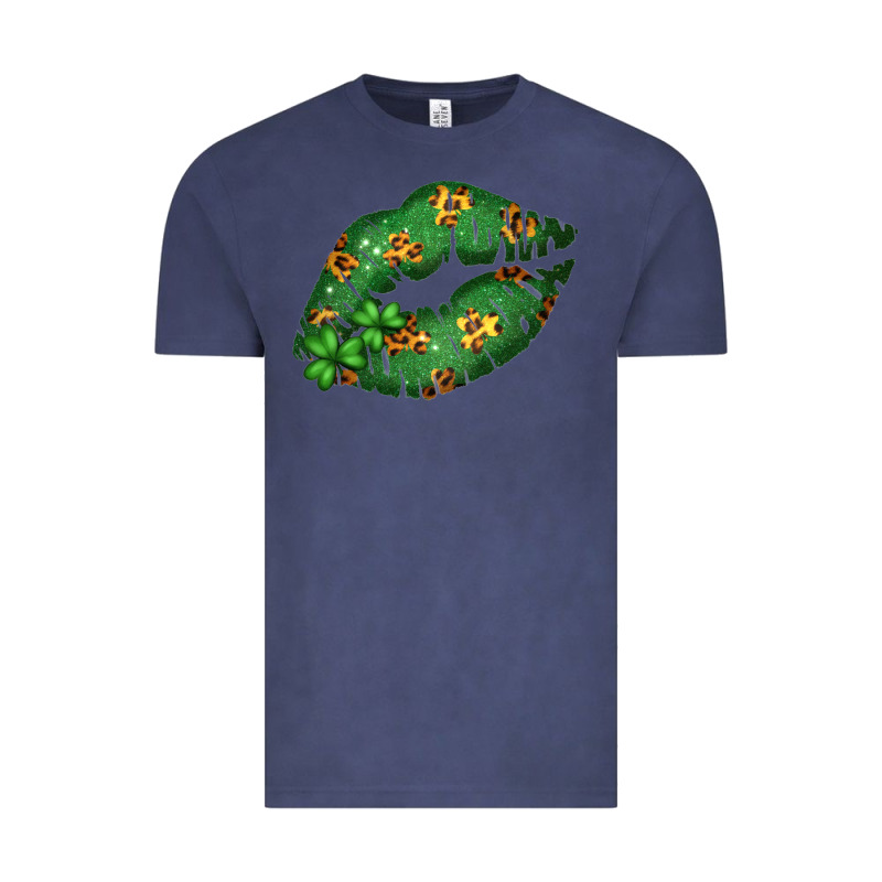 Green And Leopard Patterned Irish Day Lips Vintage Tee by Bettercallsaul | Teevron