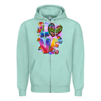 Seafoam Love pride Zipper Hoodie - FaDigitalArtStudio