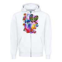 White Love pride Zipper Hoodie - FaDigitalArtStudio