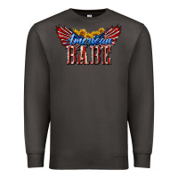 Smoke American Babe With Sunflowers Premium Sweatshirt - LillyAllenDesigns