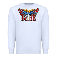 White American Babe With Sunflowers Premium Sweatshirt - LillyAllenDesigns
