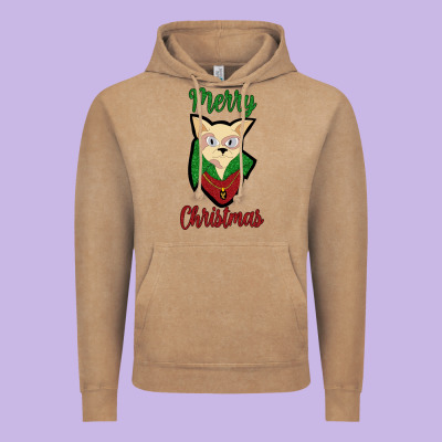 Merry Christmas Cat Vintage Hoodie Designed By Bettercallsaul
