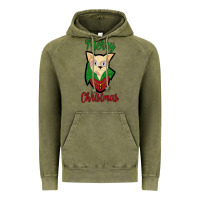 Vintage Olive Merry Christmas Cat Vintage Hoodie - Bettercallsaul