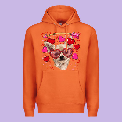 Valentine's Day  Chihuahua Premium Hoodie Designed By Ranaportraitstore