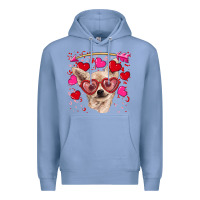 Colony Blue valentine's day  chihuahua Premium Hoodie - RanaPortraitStore