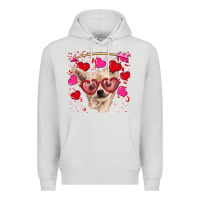 Dove Grey valentine's day  chihuahua Premium Hoodie - RanaPortraitStore