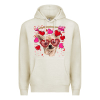 Oatmeal Heather valentine's day  chihuahua Premium Hoodie - RanaPortraitStore