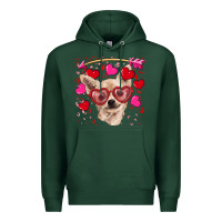 Sports Green valentine's day  chihuahua Premium Hoodie - RanaPortraitStore