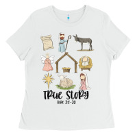 White true story Ladies Tee - MaliasSmallBusiness