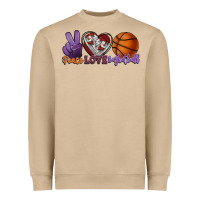 Peace Love Basketball Heavyweight Sweatshirt | Teevron