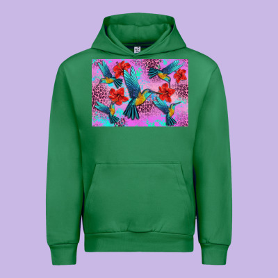 Flower Hummingbird Urban Hoodie Designed By Artiststas