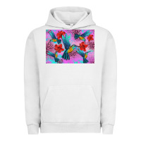 Pigment Lunar Rock Flower Hummingbird Urban Hoodie - Artiststas