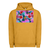 Pigment Peanut Butter Flower Hummingbird Urban Hoodie - Artiststas