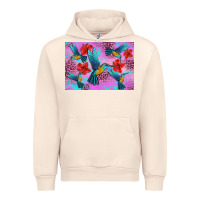 Sandshell Flower Hummingbird Urban Hoodie - Artiststas