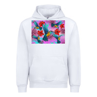 White Flower Hummingbird Urban Hoodie - Artiststas