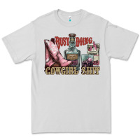 Dove Grey busy doing cowgirl shit liquor boots cigarette Premium Tee - NancyCooperArtShop