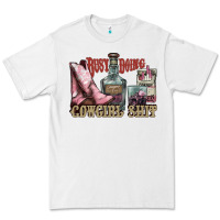 White busy doing cowgirl shit liquor boots cigarette Premium Tee - NancyCooperArtShop
