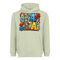 Matcha autism leopard frame para Heavyweight Hoodie - LillyAllenDesigns