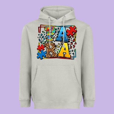Autism Leopard Frame Para Heavyweight Hoodie Designed By Lillyallendesigns