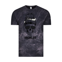 Cloud Black Black Glitter Cowhide Patterned Mom Skull Vintage Tee - Bettercallsaul